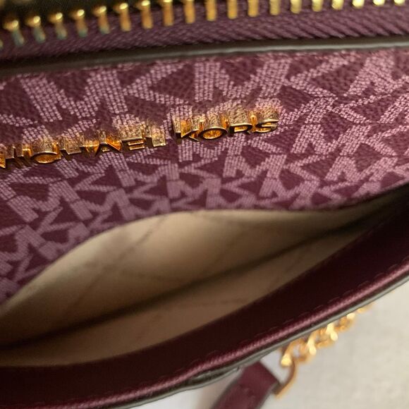 Michael Kors Jet Set Burgundy/Purple Crossbody Bag Coated canvas - Picture 11 of 12